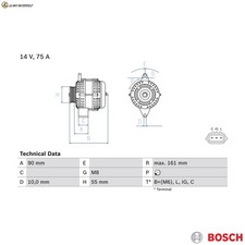 GENERATORE 0 986 082 900 PER SUZUKI AERIO/Hatchback SAMURAI/SUV/Chiuso/Off-Road
