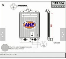 RADIATORE PIAGGIO PORTER 1.3 - 1.4 D NUOVO! AHE