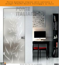 Porta battente interna vetro