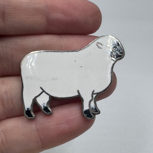 Vintage suffolk sheep enamel - vintage,