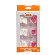 6 Decorazioni fiori per torte