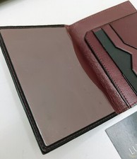 VALEXTRA PORTACARTE PORTADOCUMENTI PELLE BORDEAUX NUOVO