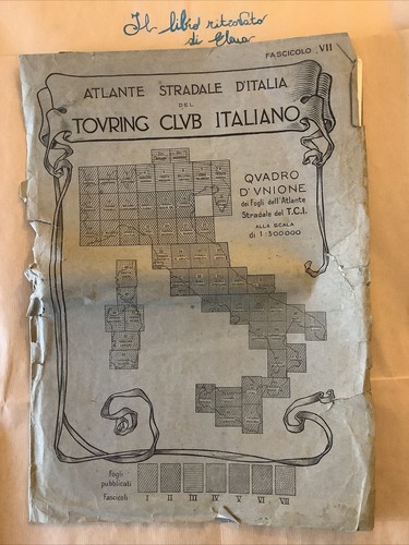 Carta 1924 atlante stradale - carta,