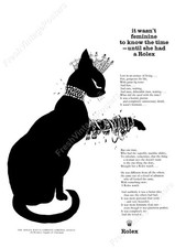 1950s Rolex watch black cat