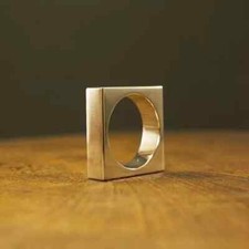 Anello quadrato in argento