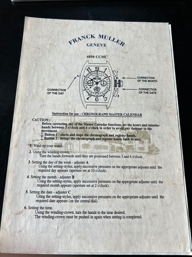 Franck muller manuale - franck,