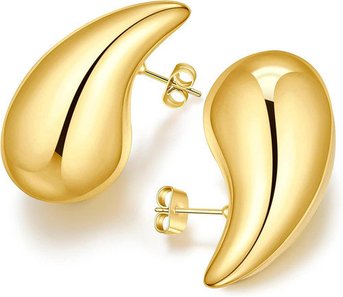 Orecchini chunky oro dupes 18k - oro,