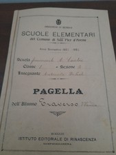 STORICA PAGELLA 1923 1924