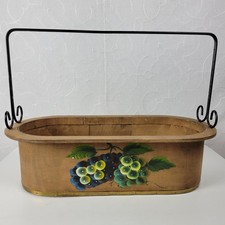 Fioriera cesto legno primitivo