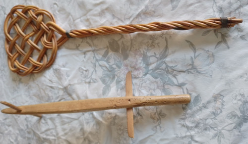 Antico battipanni - battipanni(giunco), +