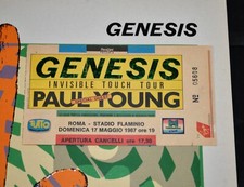 GENESIS  " INVISIBLE TOUCH WORLD TOUR 1987 "  - ORIGINAL  TICKET