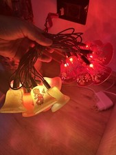 Meravigliose 20 luci natalizie campanella originale inizi anni 80 intermittenza