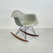 RARA SEDIA A DONDOLO VINTAGE ANNI 50 EAMES HERMAN MILLER IN SCHIUMA DI MARE VERDE #4663
