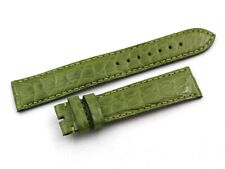 Cinturino Verde Pistacchio Vera Pelle Coccodrillo 18/16mm Realizzato a Mano