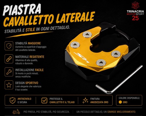Piastra cavalletto laterale - piastra,
