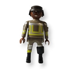 Playmobil personaggio uomo vigili del fuoco intervento uniforme riflesso guardia salvatore città