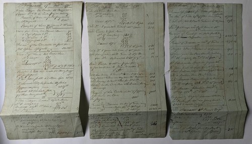 1795 bordeaux ledger pages - 1795,