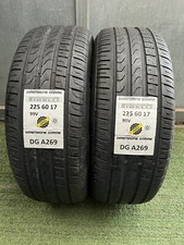2 GOMME PIRELLI 225 60 17 99H CINTURATO ESTIVE USATE mm 5,4 - 6 75/80% DOT1115