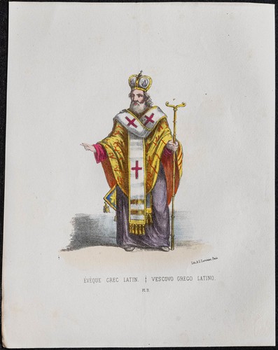 1862 vescovo greco latin - -,