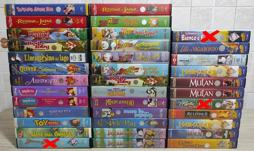 Lotto vhs walt disney - vhs,