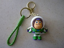 Disney Pixar Toy Story BUZZ LIGHTYEAR 3D Figural Bag Clip Keychain Lanyard Strap