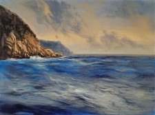 "La meta tranquilla" - 1990 - Tempera su tavola - Silvestro Pistolesi cm 57x79