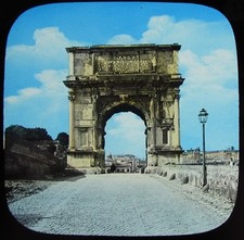 Glass Magic Lantern Slide ROME