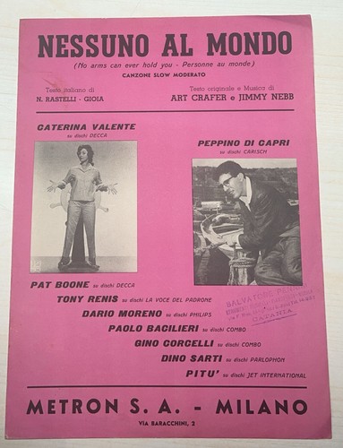 Spartito musicale nessuno - spartito,