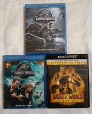 JURASSIC WORLD Saga 3 Film – Bluray - JW IL Dominio 4k+Bluray - Ediz.Italiana