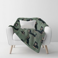 Plaid in lana cotta Made in Italy 150x170 cm Bassotto verde muschio