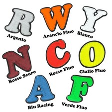 Lettere Numeri e caratteri in Pelle per tuta da cucire o incollare a tute mot...