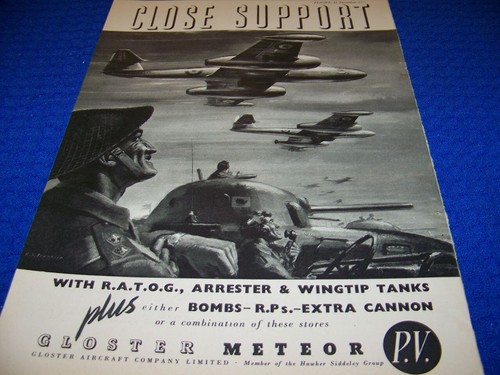 1950 gloster meteor - 1950, "close