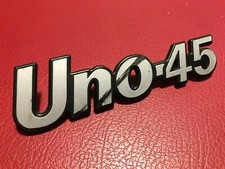 FIAT UNO 45 LOGO SIGLA EMBLEMA FREGIO STEMMA SCRITTA TARGHETTA BADGE PLACCA NOME