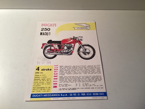 Ducati depliant 250 mach - 250, mach/1