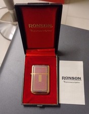 ACCENDINO RONSON  a gas stile Zippo con coperchio flip‑top
