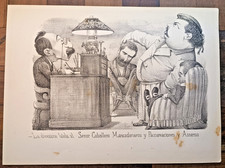 1870 Originale Caricatura di