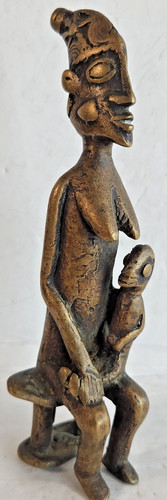 Figura africana senufo bronzo - figura,