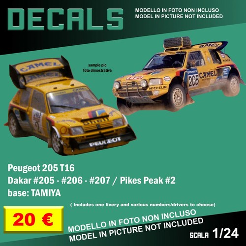 Decals repro peugeot 205 - peugeot,