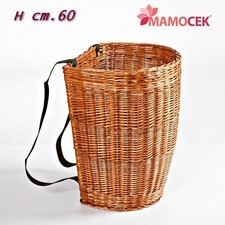 Cesto gerla vimini rosso - vimini,