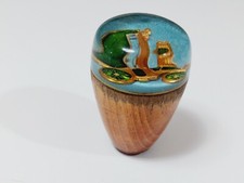 Pomello Leva del Cambio per Auto D'Epoca 500 Legno e Resina Trasparente Antico