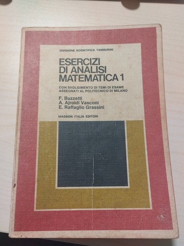 Libro esercizi analisi - libro, di
