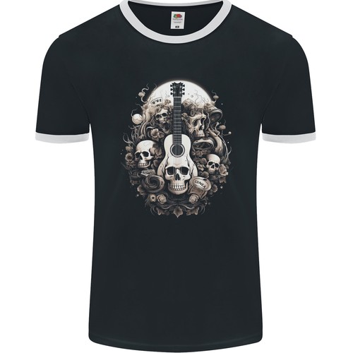 Shirt ringer uomo skull - ringer,