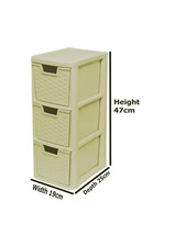 Cassettiera 3 ripiani stile