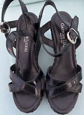 SANDALI “GASTONE LUCIOLI” - N.36 -  VERNICE NERA - USATO