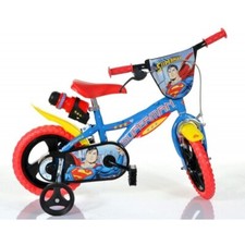 Bicicletta da Bambino Superman Ruota 12 Pollici 3 4 5 anni Bimbo Rotelle Freno