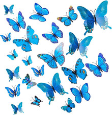 24 Pezzi 3D Adesivo Da Parete Farfalla, Farfalla Decorative Da Parete per La Cam