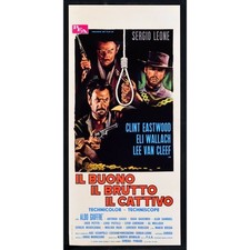 locandina IL BUONO IL BRUTTO E IL CATTIVO eastwood sergio leone cleef CAT12