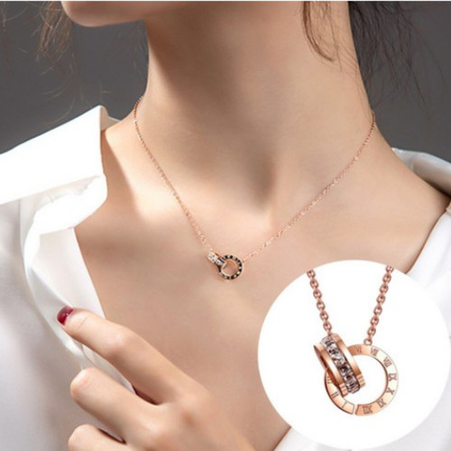 Collana con anello - , croce
