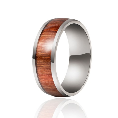 Anello legno intarsiato - anello,