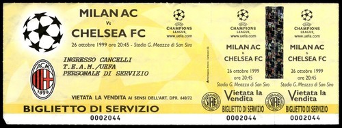 Biglietto 1999 milan vs - ac,